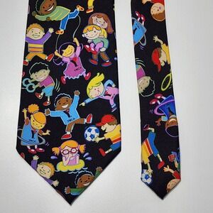 Wolfmark YMCA Kids Sports Silk Neck Tie Children Wheelchair Teacher Active Plat